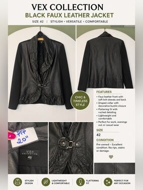 Black Faux Leather Jacket